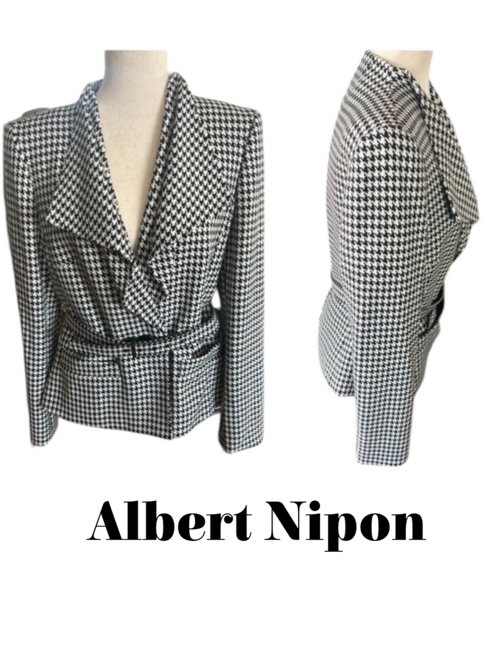 Houndstooth Suit Jacket Blazer